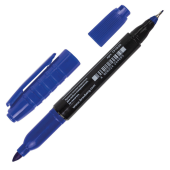 Маркер перманентный, двусторонний, цвет синий, ширина линии 0,5-1мм, (шт.) 13-0-061