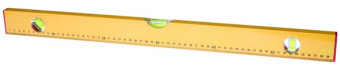 Уровень алюминиевый   Yellow  , коробчатый корпус, 3 акриловых глазка, линейка, 2000мм