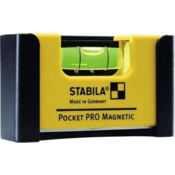 Уровень STABILA тип Pocker Pro Magnetic (1гориз.,точн. 1 мм м) с чехлом на пояс на блистере 17953