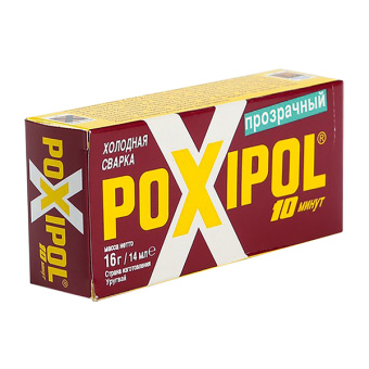 Клей Холодная сварка POXIPOL, двухкомпонентный эпоксидный, прозрачный, 14мл
