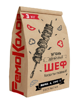 Уголь древесный, 3кг.